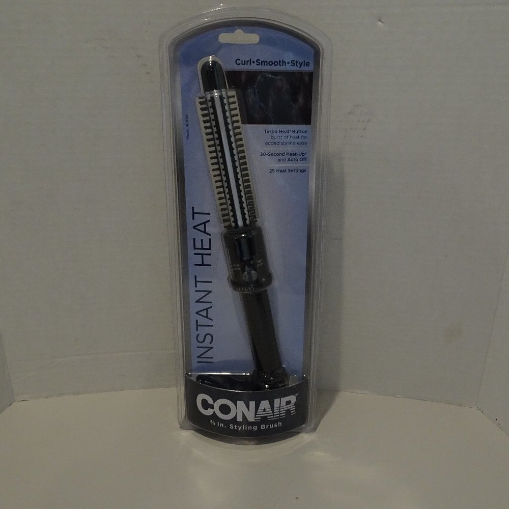NEW CONAIR Instant Heat Brush 3/4 Inch BC84N Curling Iron Tool 2018
